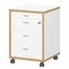 Germania Rollcontainer Svene - Weiß / Eiche Sonoma Dekor -Büromöbel Verkaufsgeschäft 1000189534 191022 12044900062 IMAGE P000000001000189534