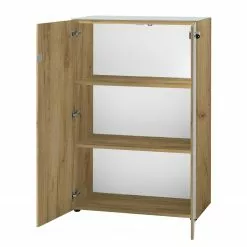 Germania Büroset Monteria IV (2-teilig) - Glas - Weiß / Eiche Navarra Dekor -Büromöbel Verkaufsgeschäft 1000189537 191022 12045200093 DETAILS P000000001000189537