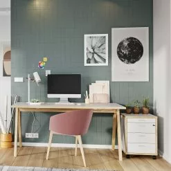 Germania Büroset Svene (2-teilig) - Weiß / Eiche Sonoma Dekor