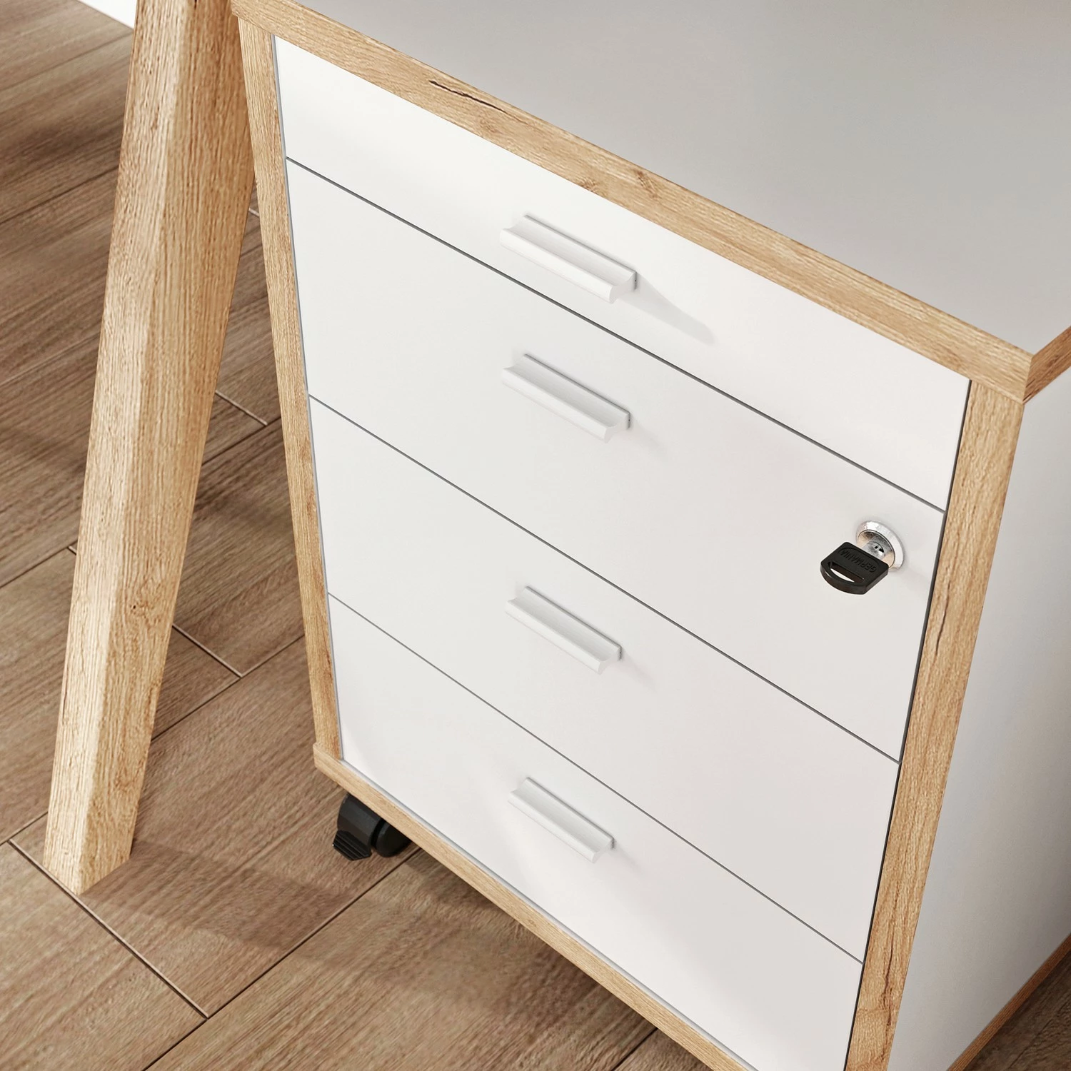 Germania Büroset Svene (2-teilig) - Weiß / Eiche Sonoma Dekor 9 Germania Büroset Svene (2-teilig) - Weiß / Eiche Sonoma Dekor – Bild 7