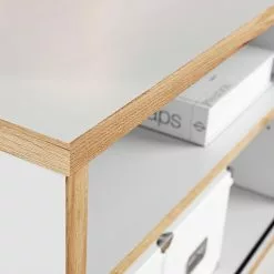 Germania Aktenschrank Svene - Weiß / Eiche Sonoma Dekor -Büromöbel Verkaufsgeschäft 1000189543 191022 12045900156 DETAILS P000000001000189543