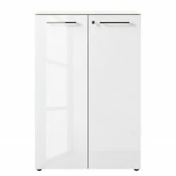 Germania Aktenschrank Monteria I - Glas - Weiß / Eiche Navarra Dekor -Büromöbel Verkaufsgeschäft 1000189544 191022 12050000161 DETAILS P000000001000189544