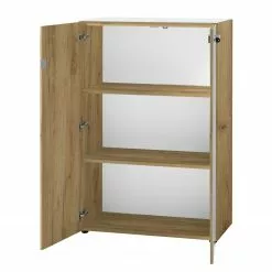 Germania Aktenschrank Monteria I - Glas - Weiß / Eiche Navarra Dekor -Büromöbel Verkaufsgeschäft 1000189544 191022 12050000162 DETAILS P000000001000189544