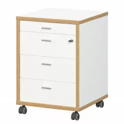 Germania Büroset Svene (4-teilig) - Weiß / Eiche Sonoma Dekor -Büromöbel Verkaufsgeschäft 1000189548 191022 12050600204 DETAILS P000000001000189548