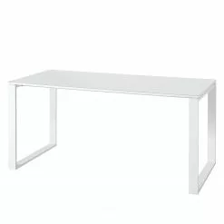 Germania Büroset Monteria I (5-teilig) - Glas - Weiß / Chrom -Büromöbel Verkaufsgeschäft 1000191067 191016 08103000015 DETAILS P000000001000191067