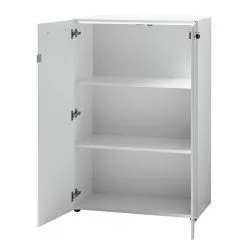 Germania Büroset Monteria I (5-teilig) - Glas - Weiß / Chrom -Büromöbel Verkaufsgeschäft 1000191067 191016 08103100024 DETAILS P000000001000191067