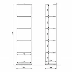 Germania Büroset Monteria III (2-teilig) - Glas - Weiß / Chrom -Büromöbel Verkaufsgeschäft 1000191068 191016 08103200032 SKETCH DETAILS P000000001000191068 sketch