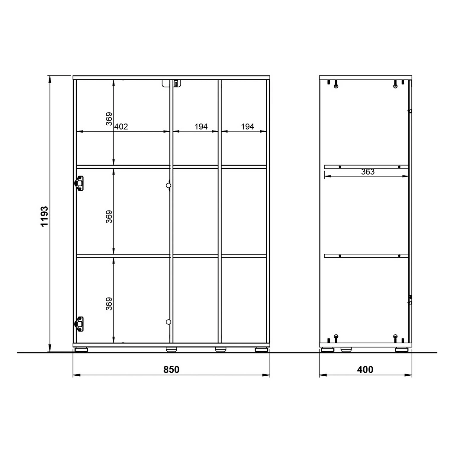 Germania Büroset Lioni IV (2-teilig) - Eiche Navarra Dekor / Weiß 10 Germania Büroset Lioni IV (2-teilig) - Eiche Navarra Dekor / Weiß – Bild 8