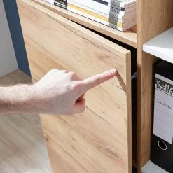 Germania Büroset Lioni II (4-teilig) - Eiche Navarra Dekor / Weiß -Büromöbel Verkaufsgeschäft 1000191071 191016 08103400054 DETAILS P000000001000191071