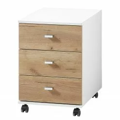 Germania Büroset Lioni II (4-teilig) - Eiche Navarra Dekor / Weiß -Büromöbel Verkaufsgeschäft 1000191071 191016 08103500060 DETAILS P000000001000191071