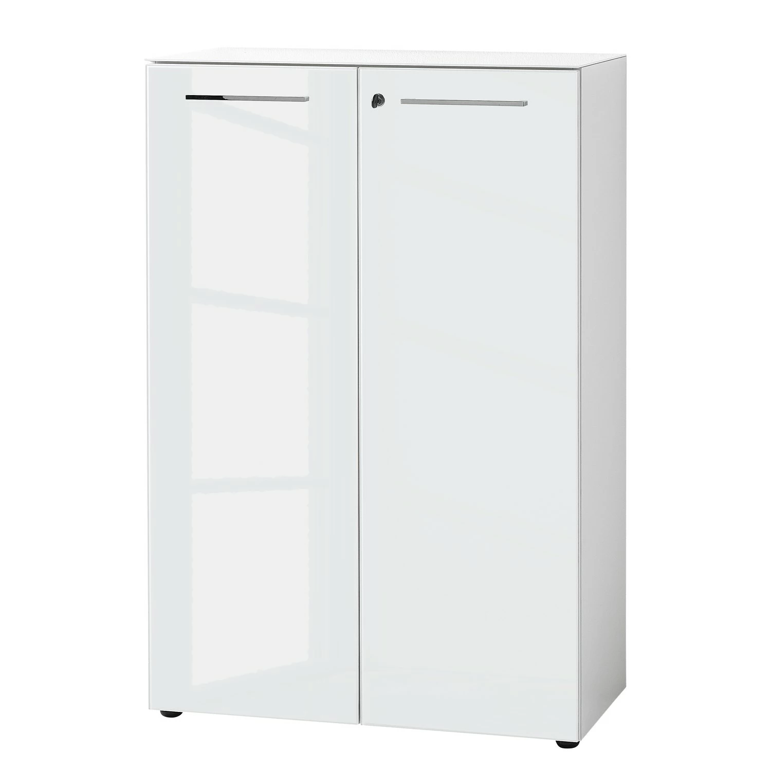 Germania Büroset Monteria IV (2-teilig) - Glas - Weiß / Chrom 5 Germania Büroset Monteria IV (2-teilig) - Glas - Weiß / Chrom – Bild 3