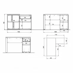 Germania Büroset Lioni I (3-teilig) - Eiche Navarra Dekor / Weiß 25 Germania Büroset Lioni I (3-teilig) - Eiche Navarra Dekor / Weiß -Büromöbel Verkaufsgeschäft 1000191082 191016 08103900098 SKETCH DETAILS P000000001000191082 sketch