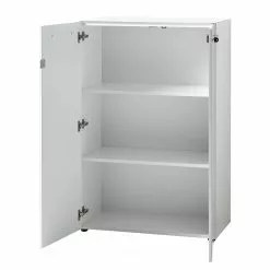 Germania Büroset Monteria V (3-teilig) - Glas - Weiß / Chrom -Büromöbel Verkaufsgeschäft 1000191084 191016 08104200131 DETAILS P000000001000191084