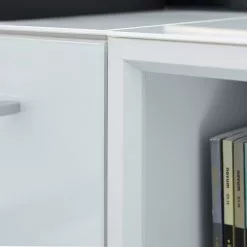 Germania Büroset Monteria V (3-teilig) - Glas - Weiß / Chrom -Büromöbel Verkaufsgeschäft 1000191084 191016 08104300133 DETAILS P000000001000191084