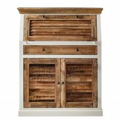 Maison Belfort Sekretär Newhaven - Mango massiv - Weiß / Mango -Büromöbel Verkaufsgeschäft 1000191281 200511 14134900011 DETAILS P000000001000191281