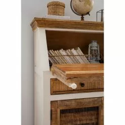 Maison Belfort Sekretär Newhaven - Mango massiv - Weiß / Mango -Büromöbel Verkaufsgeschäft 1000191281 200630 09235100015 MOOD DETAILS P000000001000191281 mood