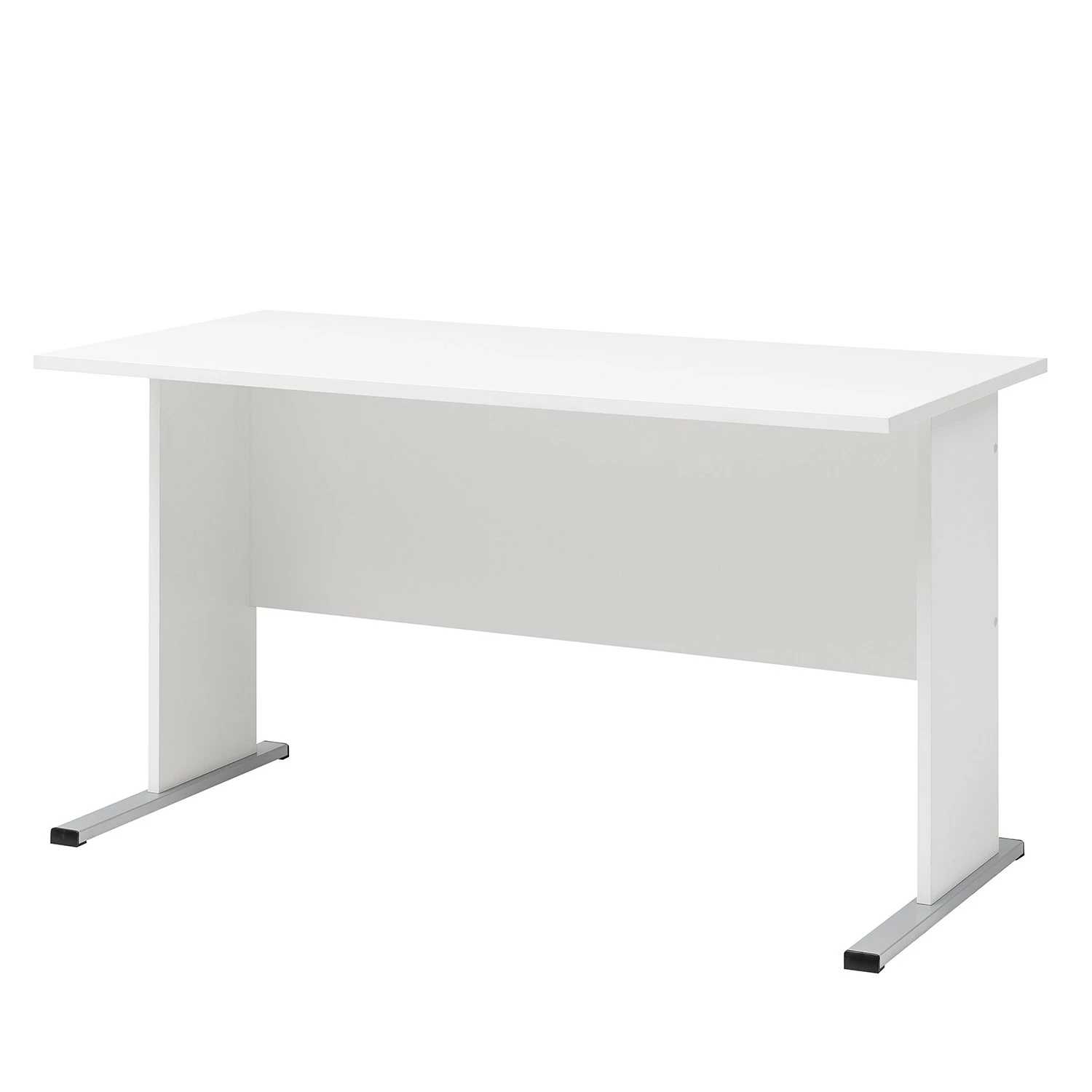 Furnitive Schreibtisch Lezan - Metall - Weiß / Silber 3 Furnitive Schreibtisch Lezan - Metall - Weiß / Silber