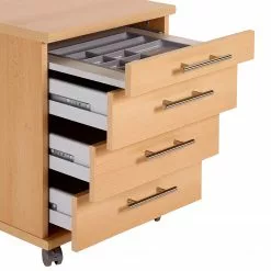 Furnitive Rollcontainer Yacolt - Buche Dekor -Büromöbel Verkaufsgeschäft 1000191339 191031 16045800102 DETAILS P000000001000191339