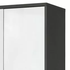 Furnitive Aktenschrank Buzy - Hochglanz Weiß / Anthrazit - Höhe: 182 cm -Büromöbel Verkaufsgeschäft 1000191353 191031 16045900146 DETAILS P000000001000191353