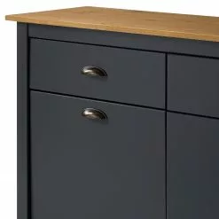 Maison Belfort Sideboard Rivery - Kiefer massiv - Anthrazit -Büromöbel Verkaufsgeschäft 1000193132 200220 14361000006 DETAILS P000000001000193132