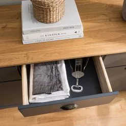 Maison Belfort Sideboard Rivery - Kiefer massiv - Anthrazit -Büromöbel Verkaufsgeschäft 1000193132 200302 15340800009 DETAILS P000000001000193132