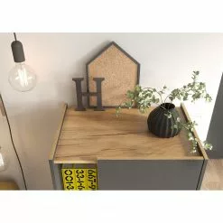 Germania Aktenschrank Austin I - Graphit / Navarra Eiche Dekor -Büromöbel Verkaufsgeschäft 1000196998 191203 06445800051 DETAILS P000000001000196998 1