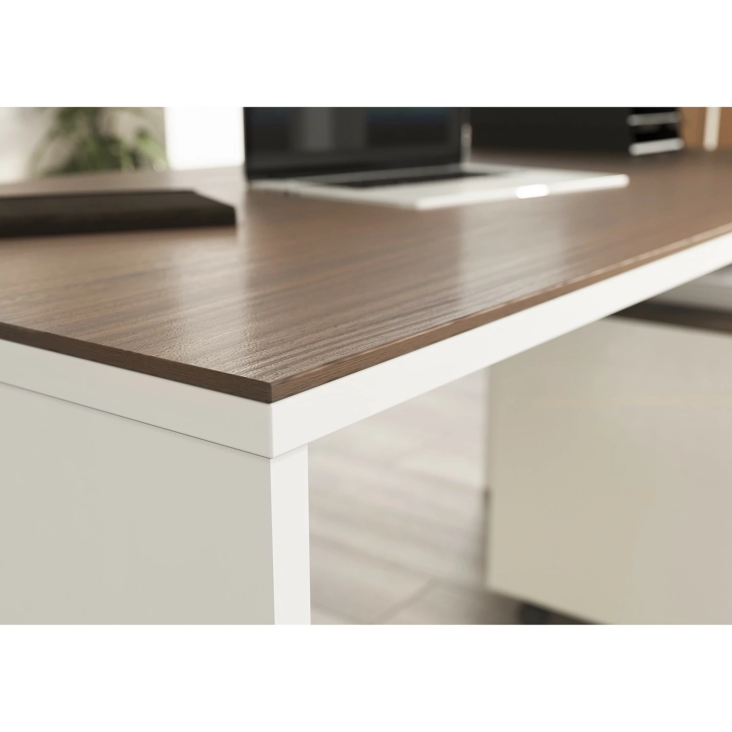 Germania Schreibtisch Ancona - Kaschmir / Nussbaum Dekor 6 Germania Schreibtisch Ancona - Kaschmir / Nussbaum Dekor – Bild 4