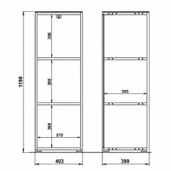 Germania Aktenregal Ancona I - Kaschmir / Nussbaum Dekor -Büromöbel Verkaufsgeschäft 1000197000 191203 06445900066 SKETCH DETAILS P000000001000197000 sketch