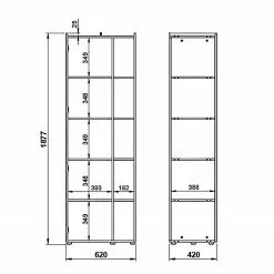 Germania Aktenschrank Austin II - Graphit / Navarra Eiche Dekor -Büromöbel Verkaufsgeschäft 1000197002 191203 06445900081 SKETCH DETAILS P000000001000197002 sketch
