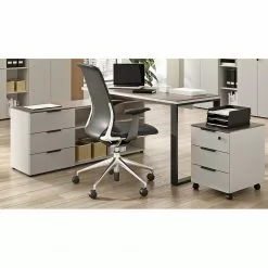 Germania Büroset Ancona I (2-teilig) - Metall - Kaschmir / Nussbaum Dekor