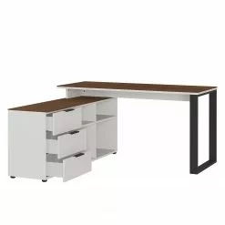 Germania Büroset Ancona I (2-teilig) - Metall - Kaschmir / Nussbaum Dekor -Büromöbel Verkaufsgeschäft 1000197004 191203 06450000092 DETAILS P000000001000197004