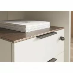 Germania Büroset Ancona I (2-teilig) - Metall - Kaschmir / Nussbaum Dekor -Büromöbel Verkaufsgeschäft 1000197004 191203 06450000095 DETAILS P000000001000197004