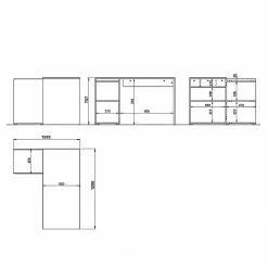 Germania Büroset Austin (2-teilig) - Graphit / Navarra Eiche Dekor 22 Germania Büroset Austin (2-teilig) - Graphit / Navarra Eiche Dekor -Büromöbel Verkaufsgeschäft 1000197005 191203 06450000109 SKETCH DETAILS P000000001000197005 sketch