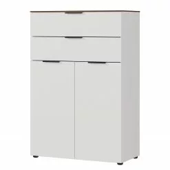 Germania Büroset Ancona (3-teilig) - Metall - Kaschmir / Nussbaum Dekor -Büromöbel Verkaufsgeschäft 1000197013 191203 06450100124 DETAILS P000000001000197013