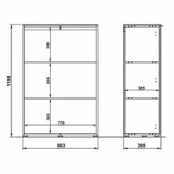 Germania Büroset Ancona (3-teilig) - Metall - Kaschmir / Nussbaum Dekor -Büromöbel Verkaufsgeschäft 1000197013 191203 06450100129 SKETCH DETAILS P000000001000197013 sketch