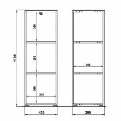 Germania Büroset Ancona (3-teilig) - Metall - Kaschmir / Nussbaum Dekor -Büromöbel Verkaufsgeschäft 1000197013 191203 06450100130 SKETCH DETAILS P000000001000197013 sketch