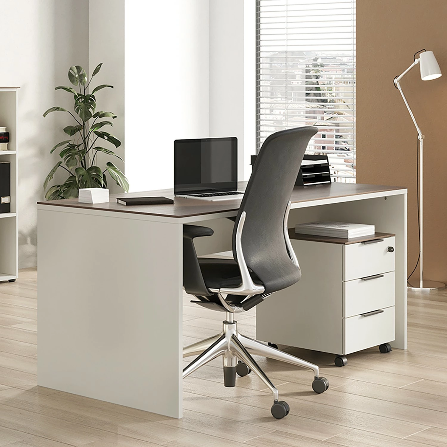 Germania Büroset Ancona II (2-teilig) - Metall - Kaschmir / Nussbaum Dekor 3 Germania Büroset Ancona II (2-teilig) - Metall - Kaschmir / Nussbaum Dekor