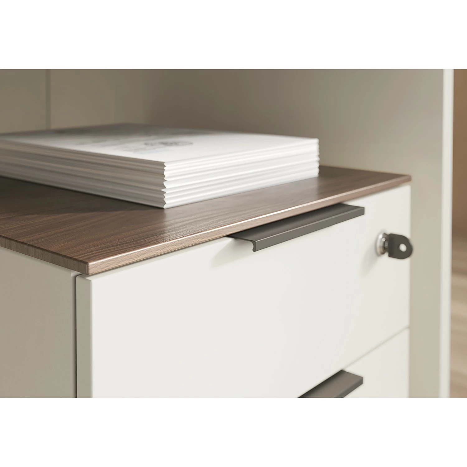 Germania Büroset Ancona II (2-teilig) - Metall - Kaschmir / Nussbaum Dekor 9 Germania Büroset Ancona II (2-teilig) - Metall - Kaschmir / Nussbaum Dekor – Bild 7