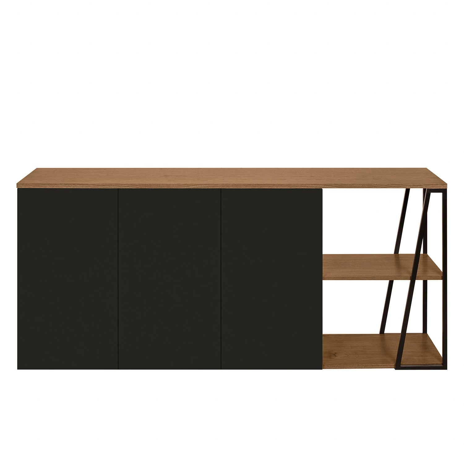 Temahome Sideboard Albi - Echtholzfurnier - Walnuss / Schwarz 5 Temahome Sideboard Albi - Echtholzfurnier - Walnuss / Schwarz – Bild 3