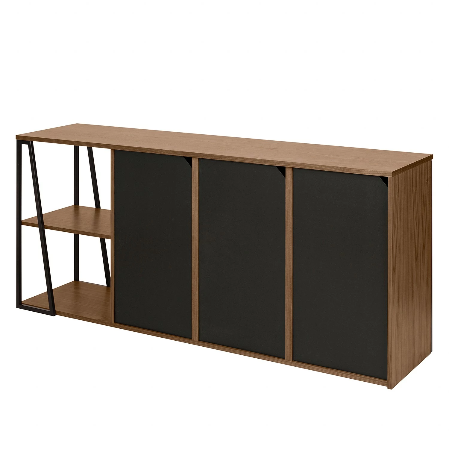 Temahome Sideboard Albi - Echtholzfurnier - Walnuss / Schwarz 7 Temahome Sideboard Albi - Echtholzfurnier - Walnuss / Schwarz – Bild 5
