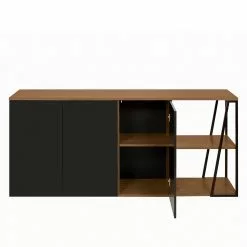 Temahome Sideboard Albi - Echtholzfurnier - Walnuss / Schwarz 15 Temahome Sideboard Albi - Echtholzfurnier - Walnuss / Schwarz -Büromöbel Verkaufsgeschäft 1000198885 191209 09464800224 DETAILS P000000001000198885