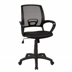 Duo Collection Bürodrehstuhl Tom - Netzstoff / Nylon - Schwarz - Schwarz -Büromöbel Verkaufsgeschäft 1000198945 200127 16101900028 DETAILS P000000001000198945