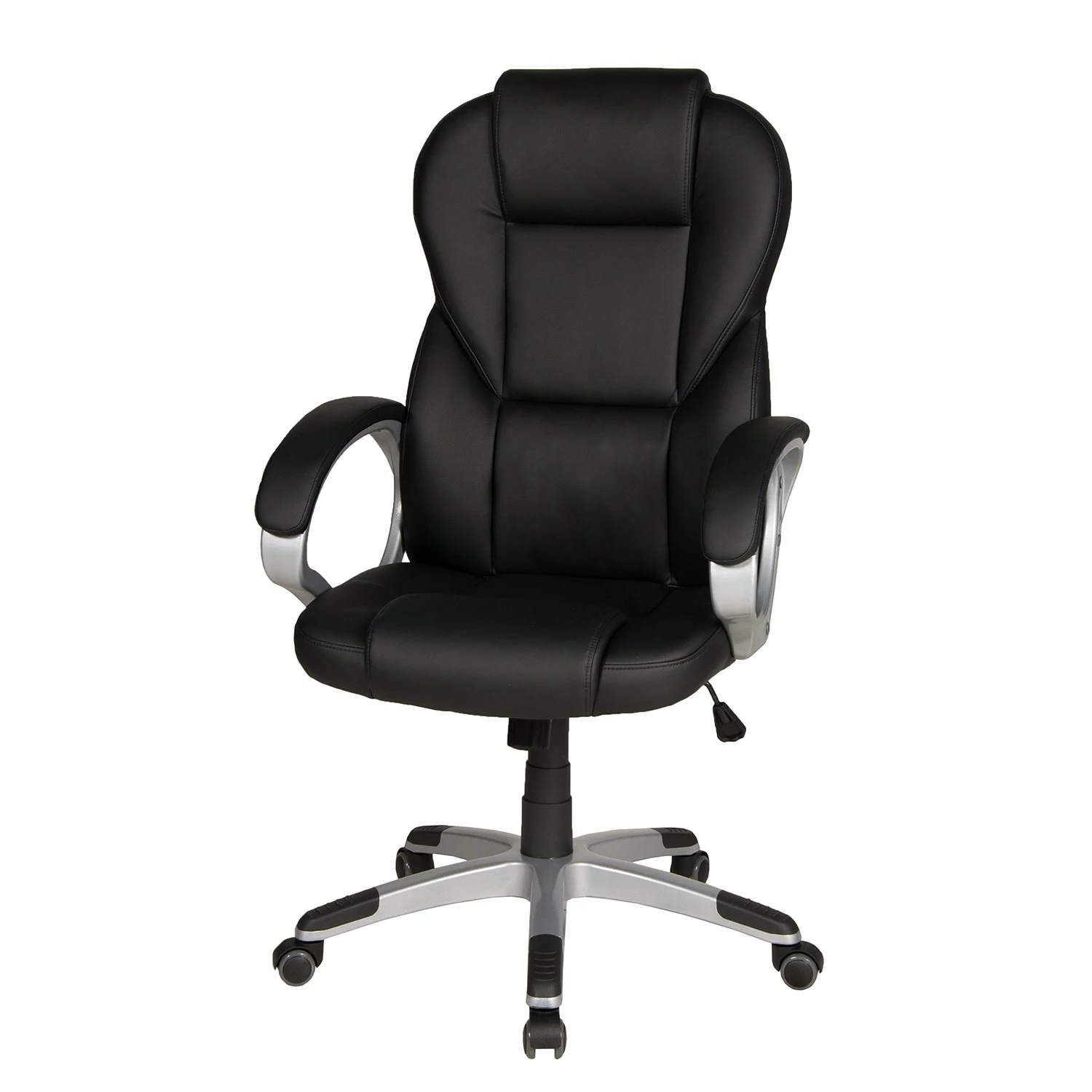 Duo Collection Bürodrehstuhl Julius - Kunstleder / Nylon - Schwarz / Silber 3 Duo Collection Bürodrehstuhl Julius - Kunstleder / Nylon - Schwarz / Silber