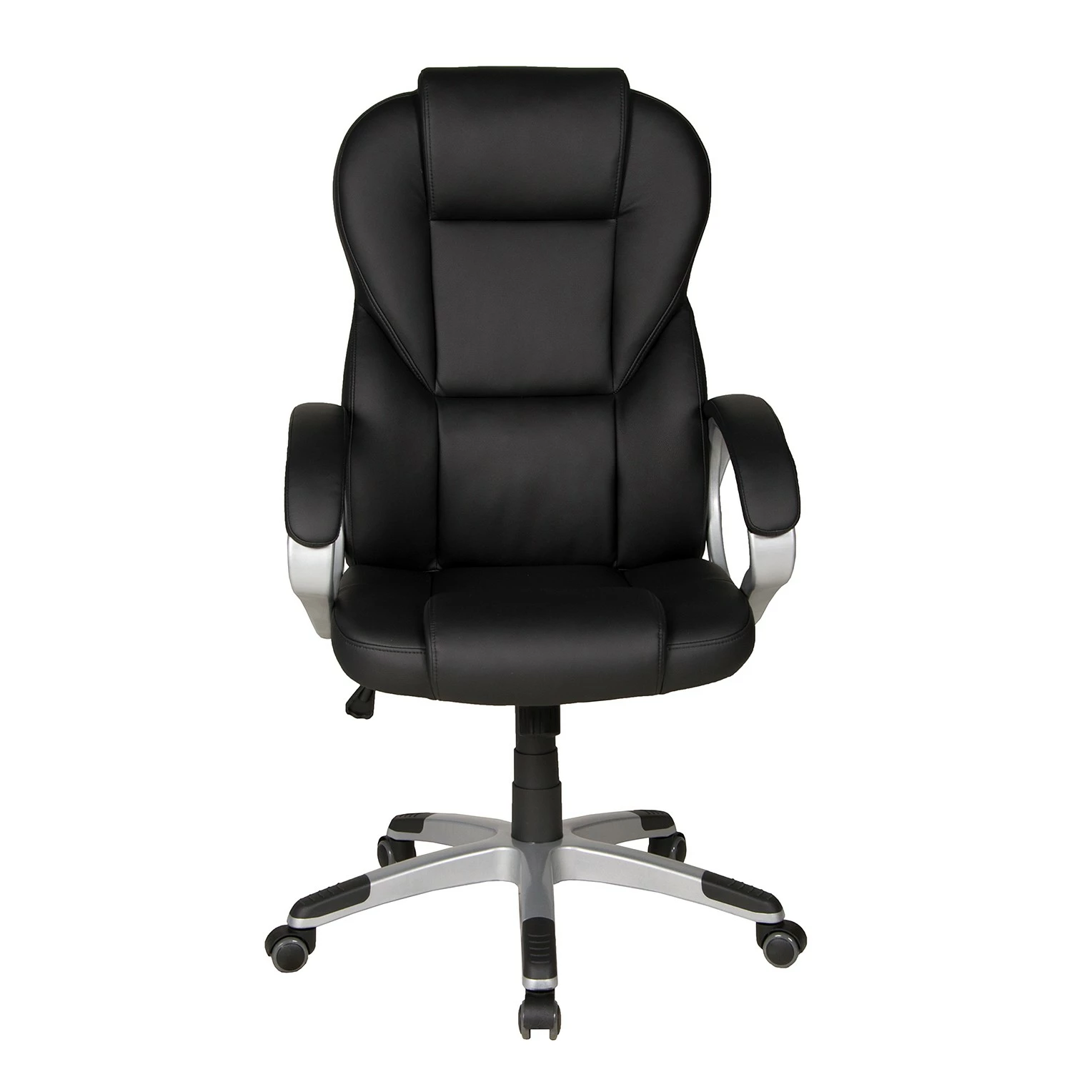 Duo Collection Bürodrehstuhl Julius - Kunstleder / Nylon - Schwarz / Silber 4 Duo Collection Bürodrehstuhl Julius - Kunstleder / Nylon - Schwarz / Silber – Bild 2