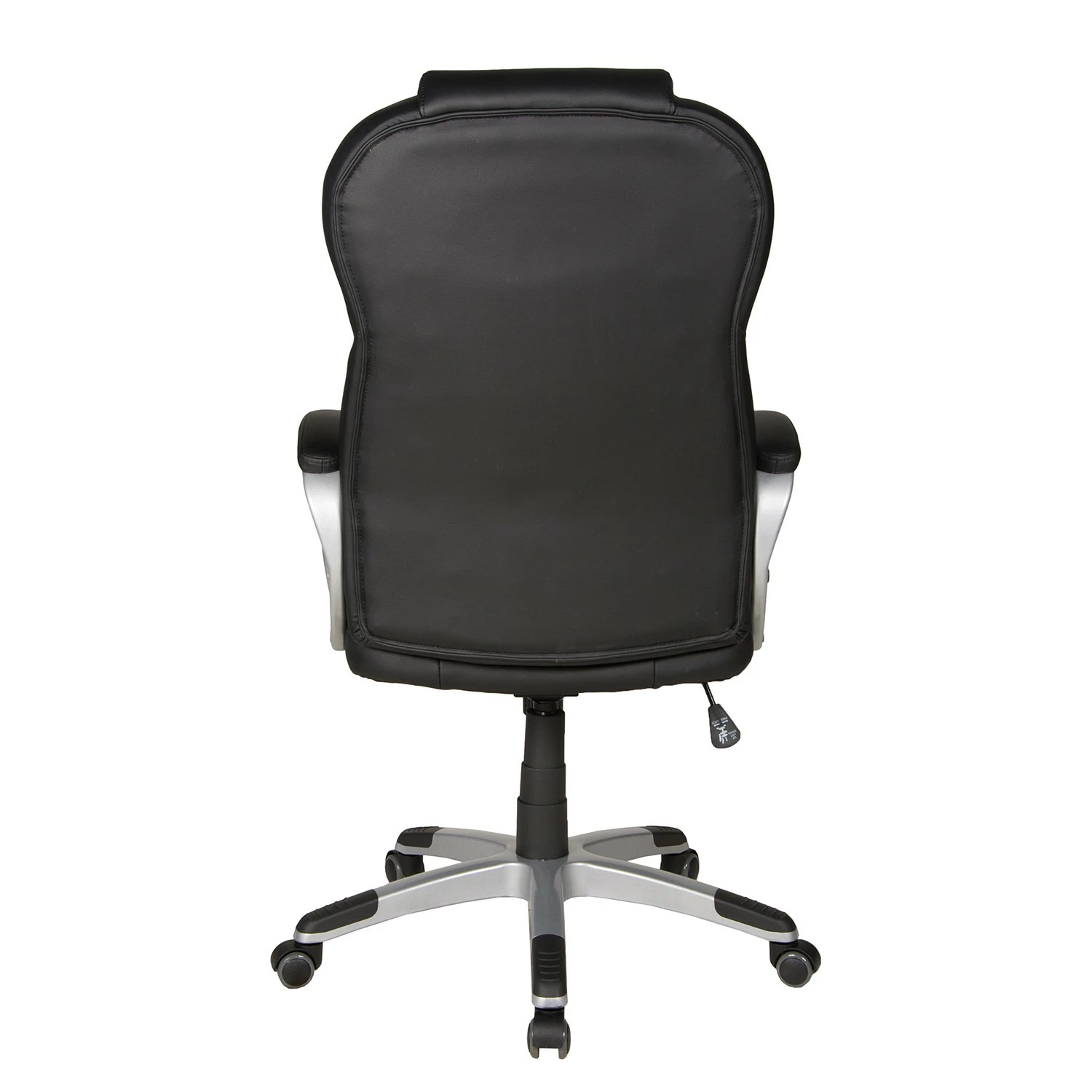 Duo Collection Bürodrehstuhl Julius - Kunstleder / Nylon - Schwarz / Silber 6 Duo Collection Bürodrehstuhl Julius - Kunstleder / Nylon - Schwarz / Silber – Bild 4