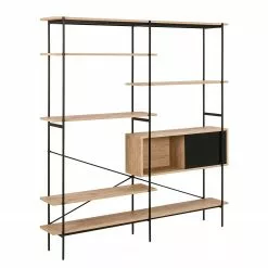 Norrwood Regal Alsace - Wildeiche Dekor / Schwarz -Büromöbel Verkaufsgeschäft 1000200167 200205 06092500139 DETAILS P000000001000200167