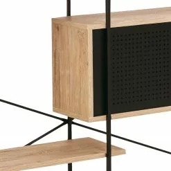 Norrwood Regal Alsace - Wildeiche Dekor / Schwarz -Büromöbel Verkaufsgeschäft 1000200167 200205 06092500143 DETAILS P000000001000200167