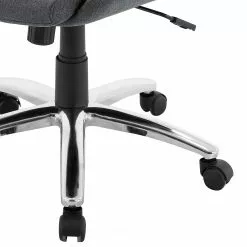 Fredriks Bürostuhl Hensol - Microfaser & Kunstleder - Grau / Chrom -Büromöbel Verkaufsgeschäft 1000201106 200206 10591300016 DETAILS P000000001000201106