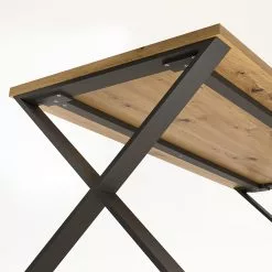 Norrwood Esstisch Bostic - Artisaneiche Dekor / Anthrazit -Büromöbel Verkaufsgeschäft 1000202373 200206 13003900010 DETAILS P000000001000202373