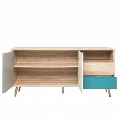 Norrwood Sideboard Bibury I - Mehrfarbig / Eiche Sonoma Dekor -Büromöbel Verkaufsgeschäft 1000202459 200124 09542500142 DETAILS P000000001000202459